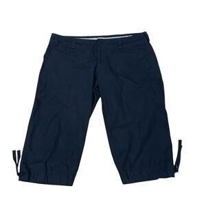 Nike Capri Pants Women’s Black XL (16-18) Button/Zip/Drawstring Lightweight -EUC